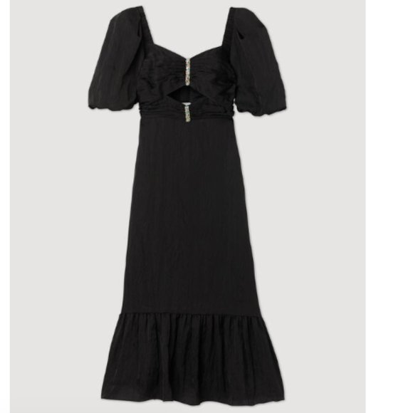 Sandro Falbala Dress in Black with Rhinestones - Picture 6 of 7